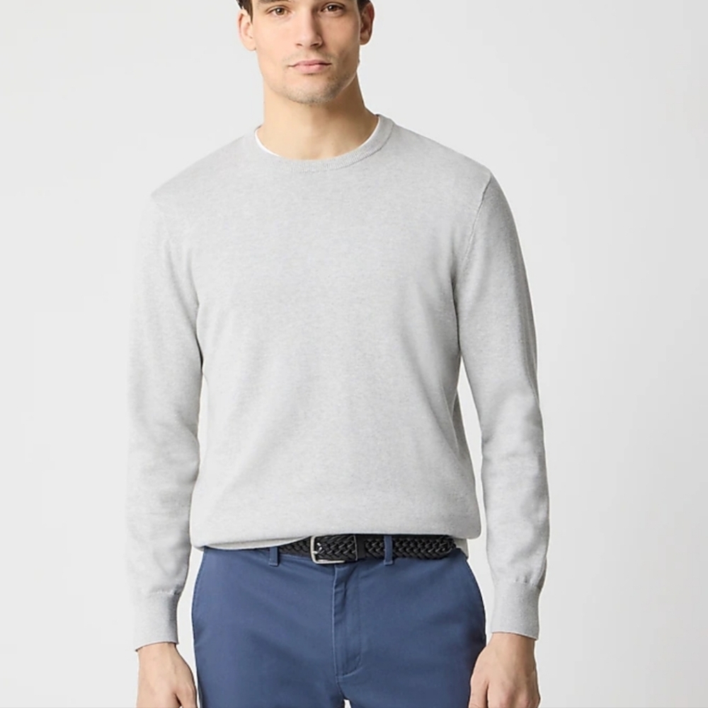 J Crew Factory Cotton crewneck sweater-tee Size XL Grey